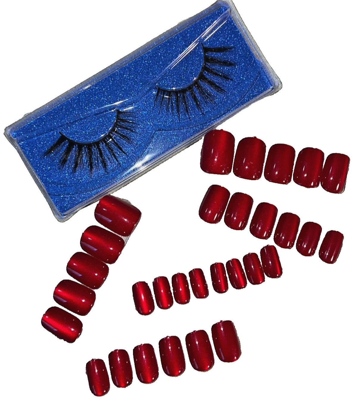 ❤️ Crimson Velvet Beauty Gift Box – Ruby Cat-Eye Glam ❤️