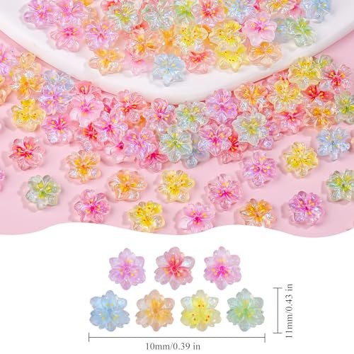 100pcs 3D Flower Nail Charms, Ice Translucent Flowers for Nails 12-flower-2