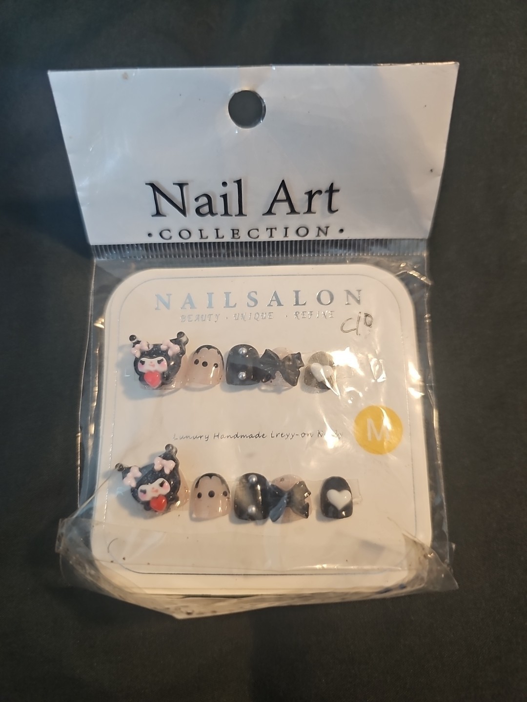 Pretty Gothic Nail Art Press On Nails For Baby Casual/ Graduation /birthday Etc.