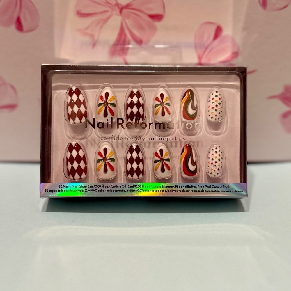 Nail Reformation Press On Nails Almond Shape Fall Designs