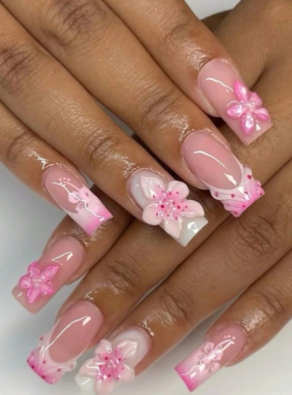 24pcs Acrylic Press On Nails Multiple Designs Fashion