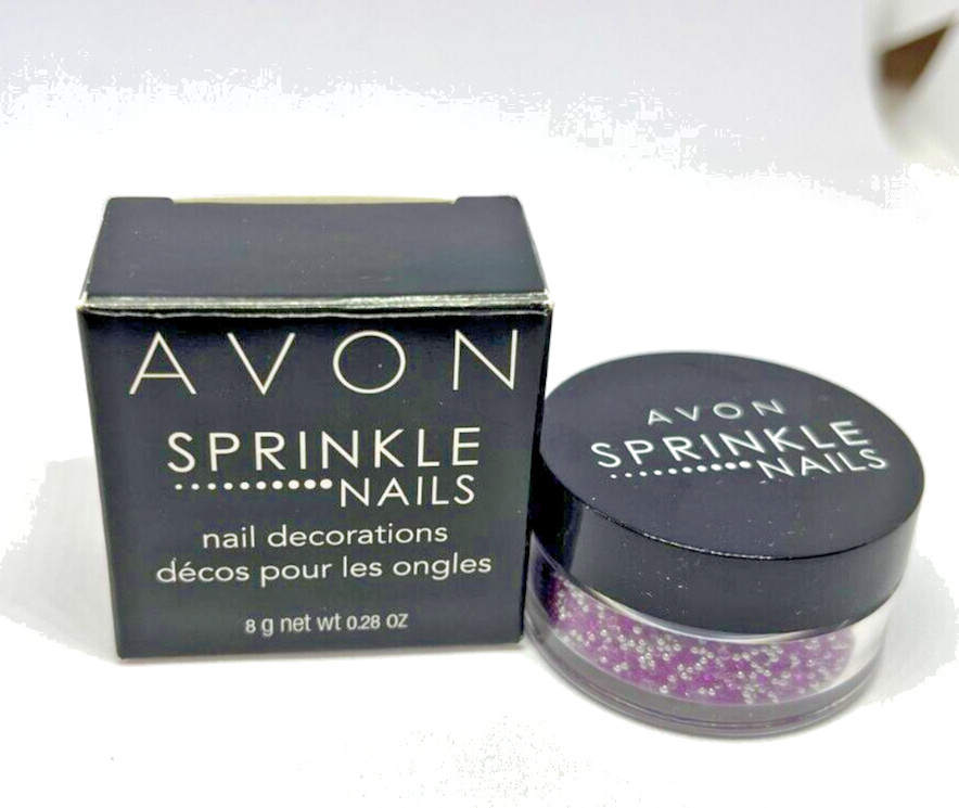 Avon Sprinkle Nails~Nail Art Beads- Pink Confetti~New in Box