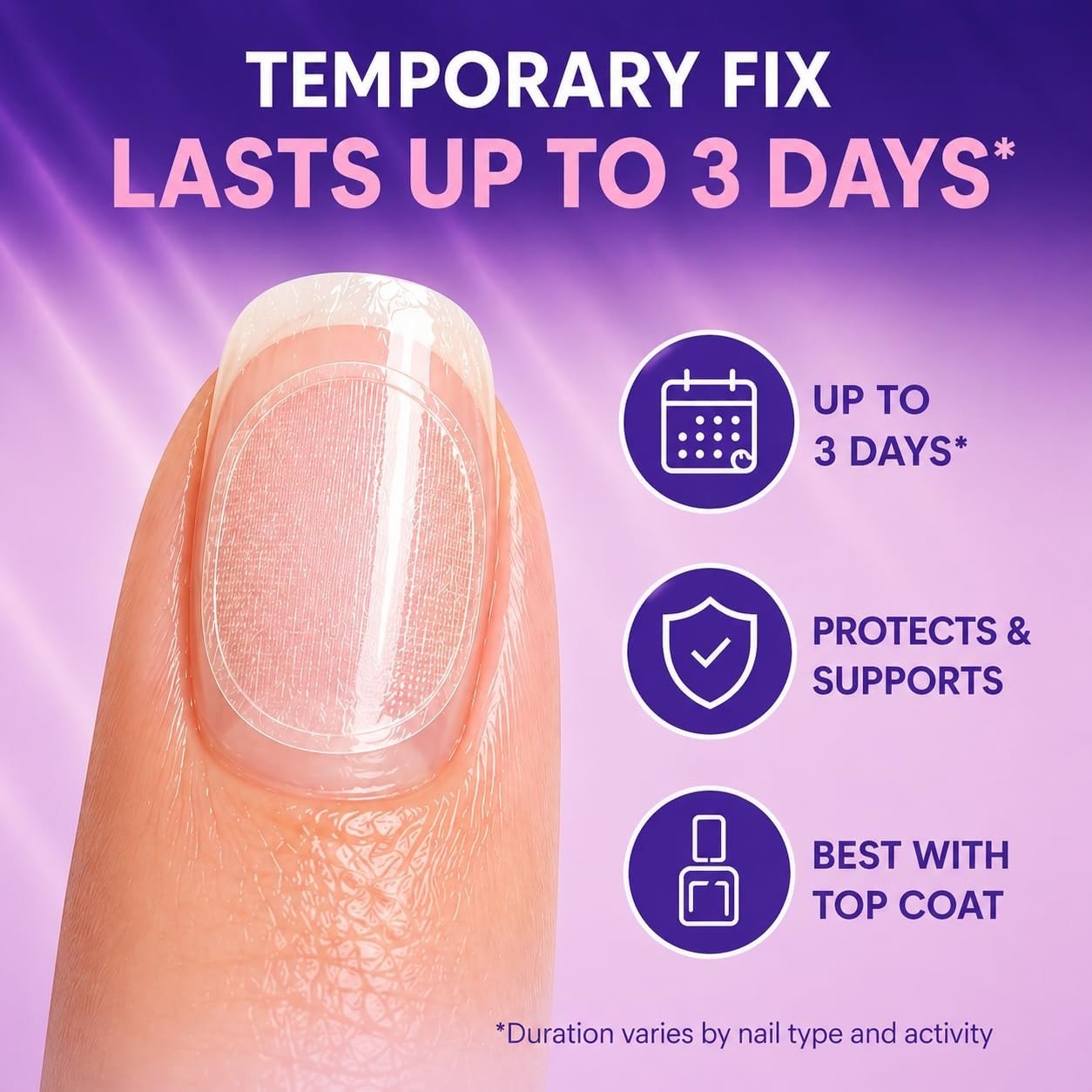Nail Repair Patches – Clear Self-Adhesive Broken Nail Patches for Broken Fing…
