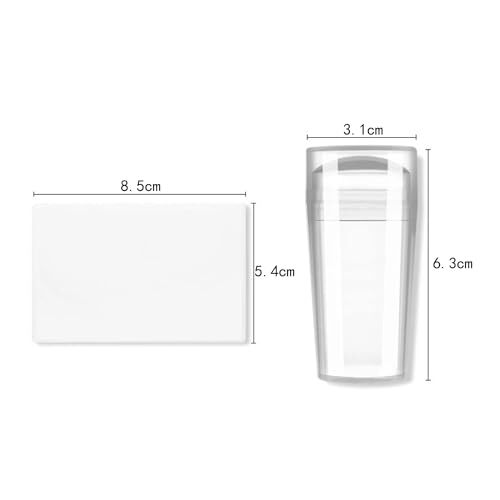 2.8CM Head Clear Jelly Silicone Nail Art Stamper Scraper with Cap Transparent