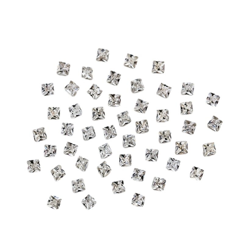 50pcs Square Pointed Bottom Rhinestones DIY Your Art with Sophistication