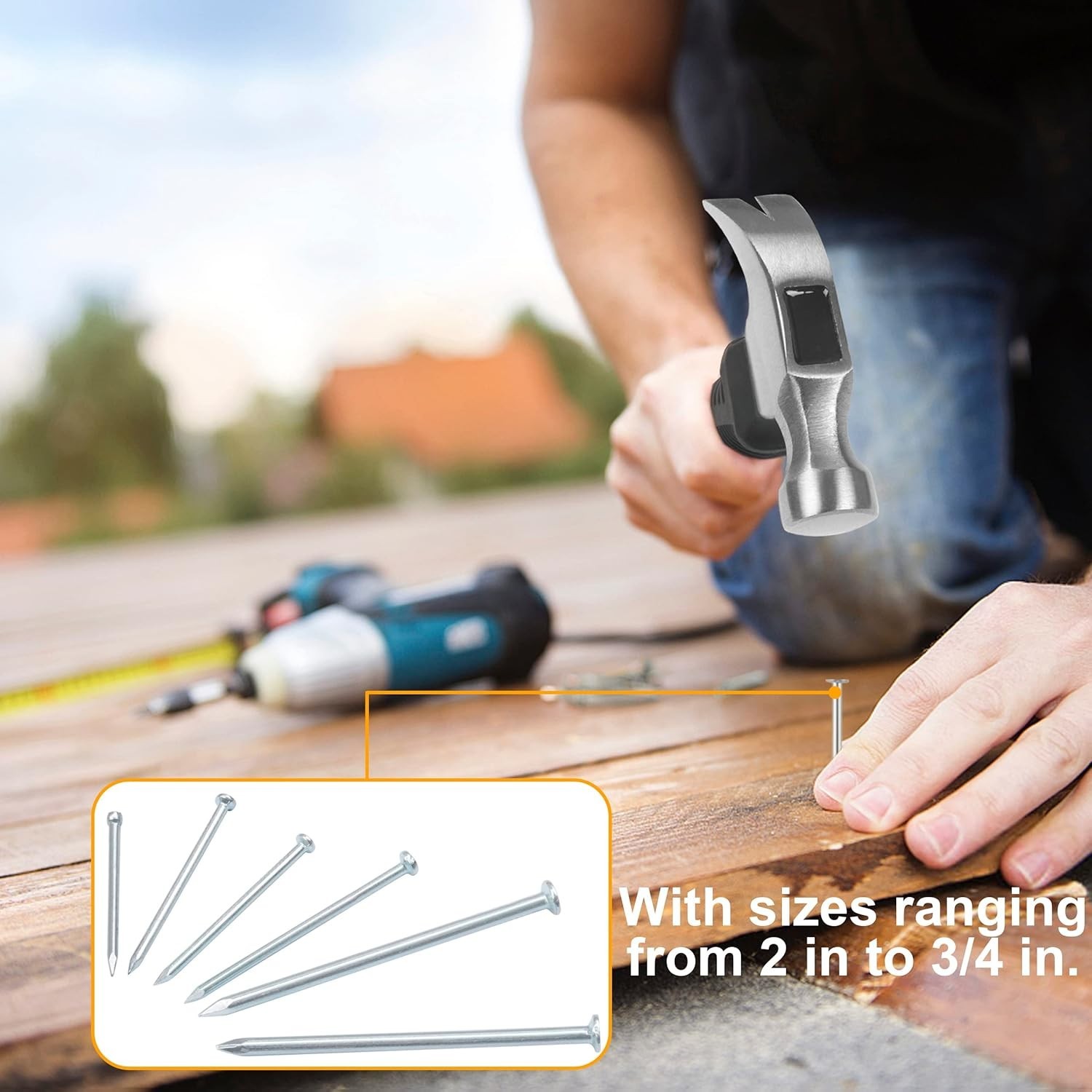 Complete 700-Piece Hanging Nail Set – Includes Up to 2-Inch Finishing Nails