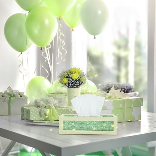 Self Adhesive Rhinestone Ribbon Crystal Strips, 3 Width-0.35 inch Green AB