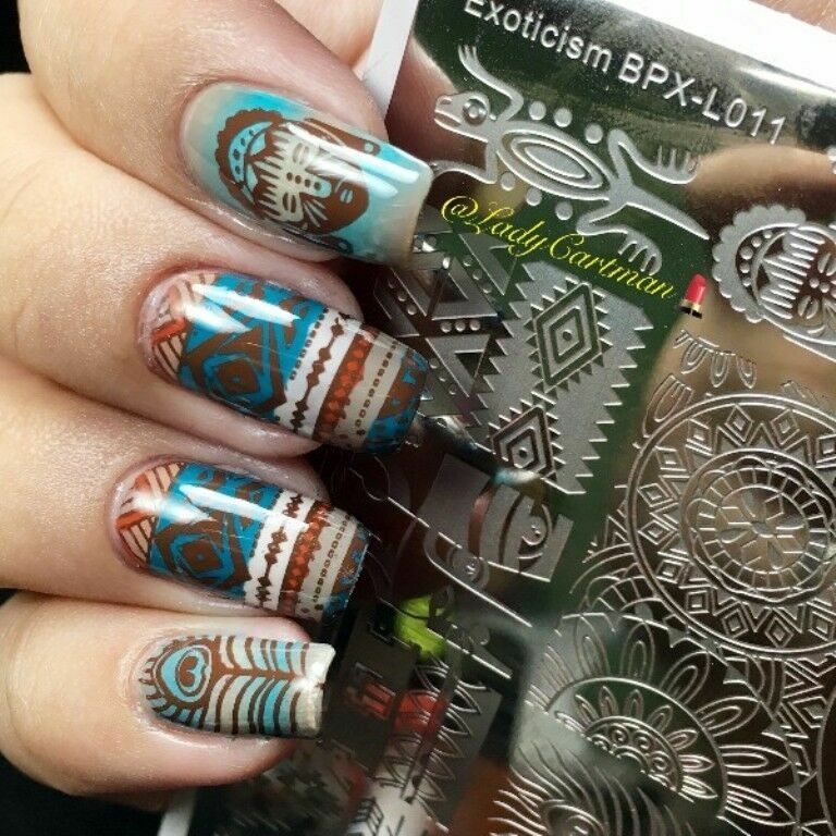 Nail Art Stamping Image Plate Exoticism Theme DIY Template Manicure BPX-L011