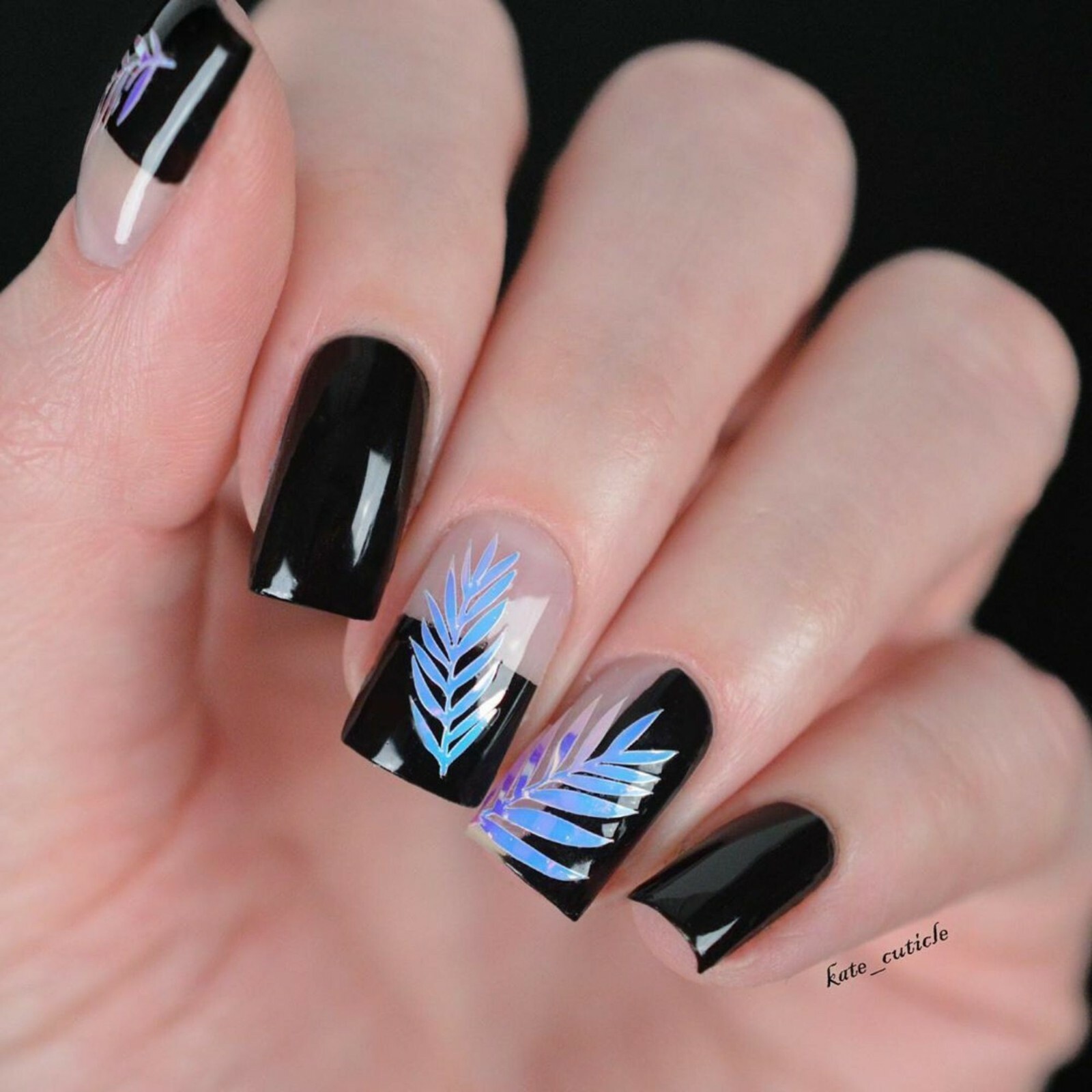 Botanical Garden Stickers (Blue) – Daily Charme Collaboration, Nail Stickers