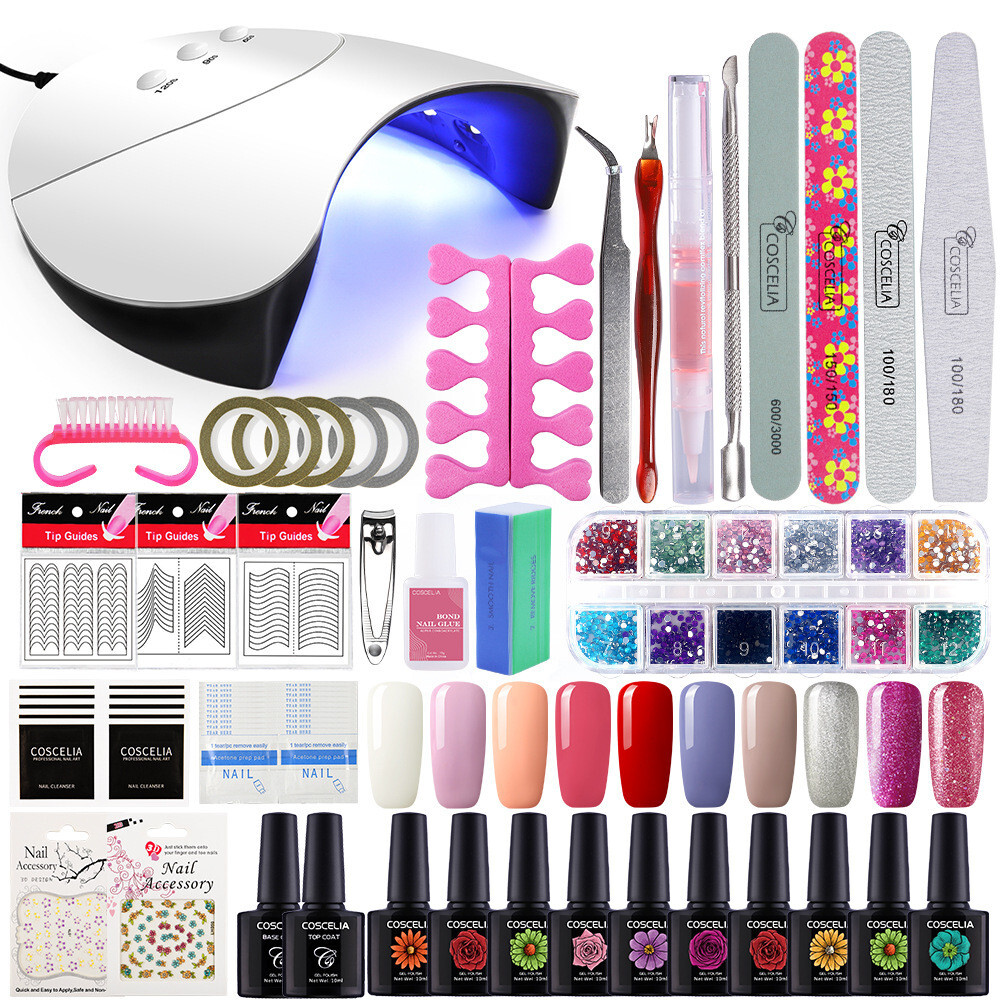 Nail Art Kit With UV Lamp Includes