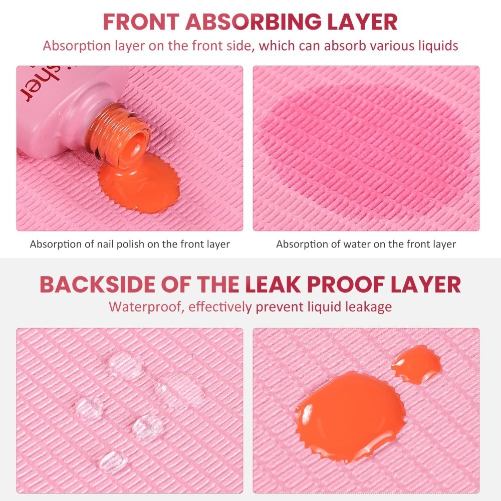 Disposable Nail Art Table Mats 20Pcs Foldable Waterproof Practice Sheets for