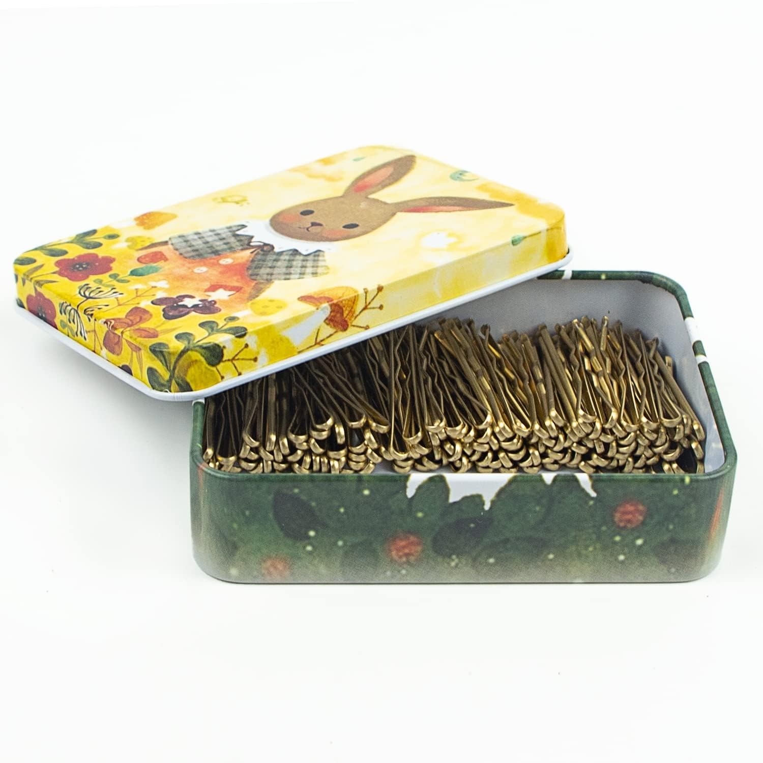 Mini Bobby Pins Blonde with Cute Case, 200 CT 1.38 1 Count (Pack of 200), D