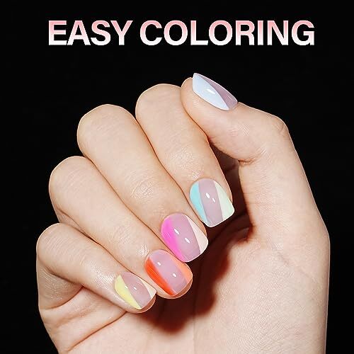 Nail Tips Soft Gel Full Cover Half Matte Nail Tips Clear Extra Short Square