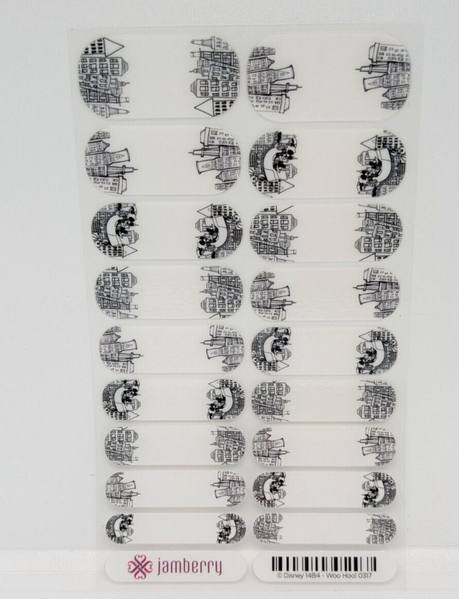 Jamberry Nail Wrap Disney Friends Mickey & Minnie Mouse “Woo Hoo!” Full Sheet