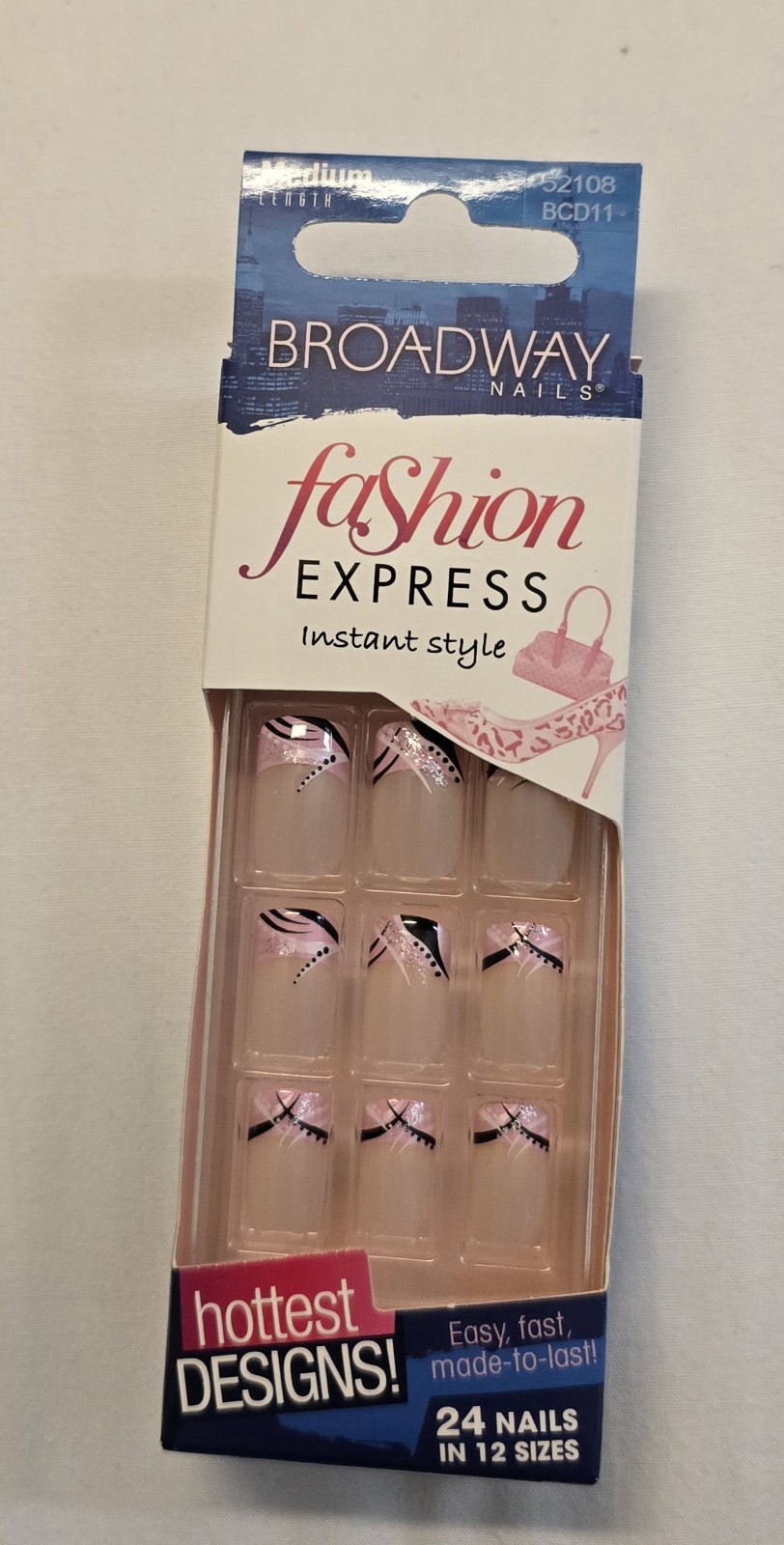 Lot Of 36 X 24Kiss Broadway Fashion Express Nails