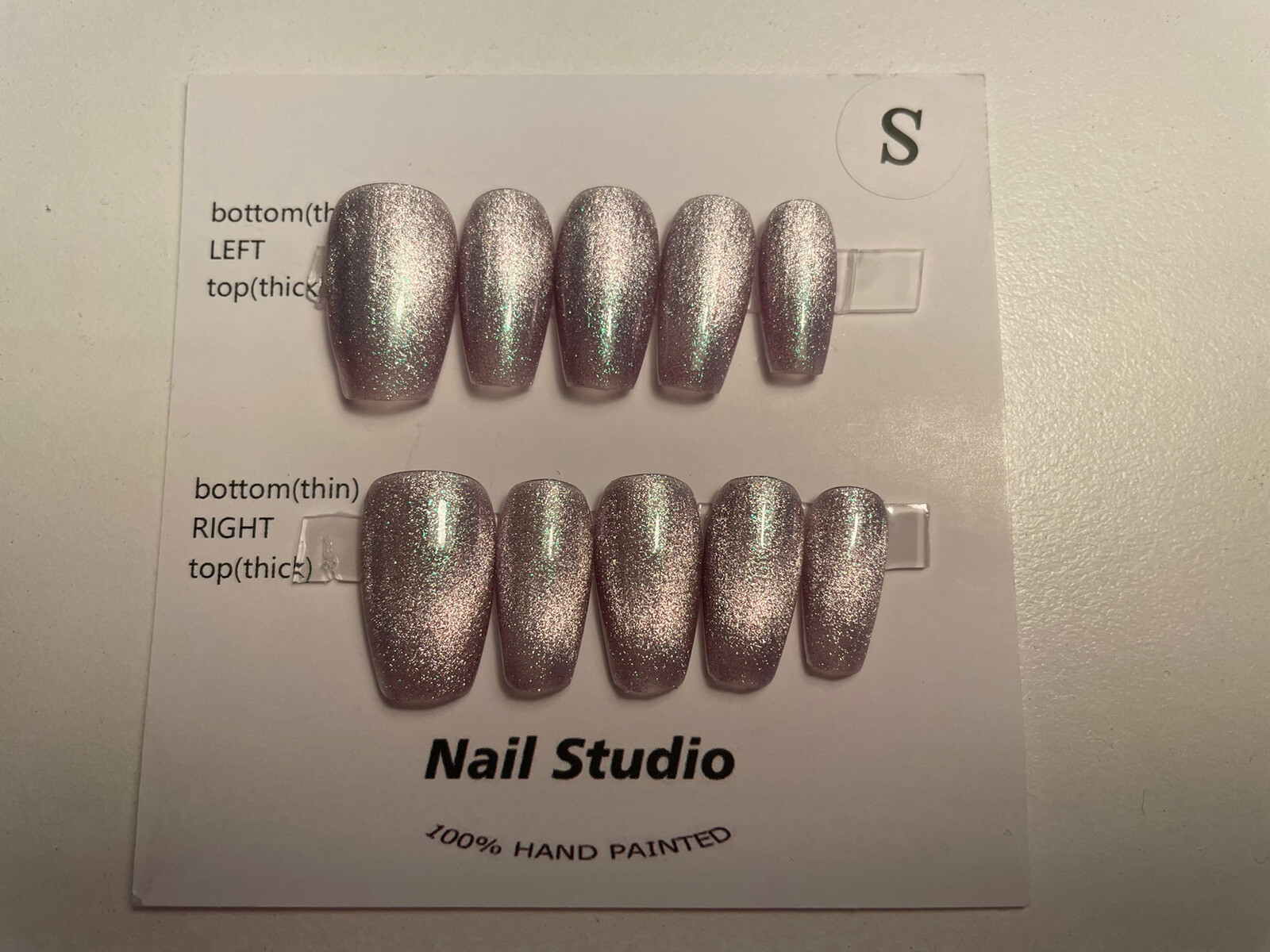 Handmade Custom Press on Nails Medium Coffin