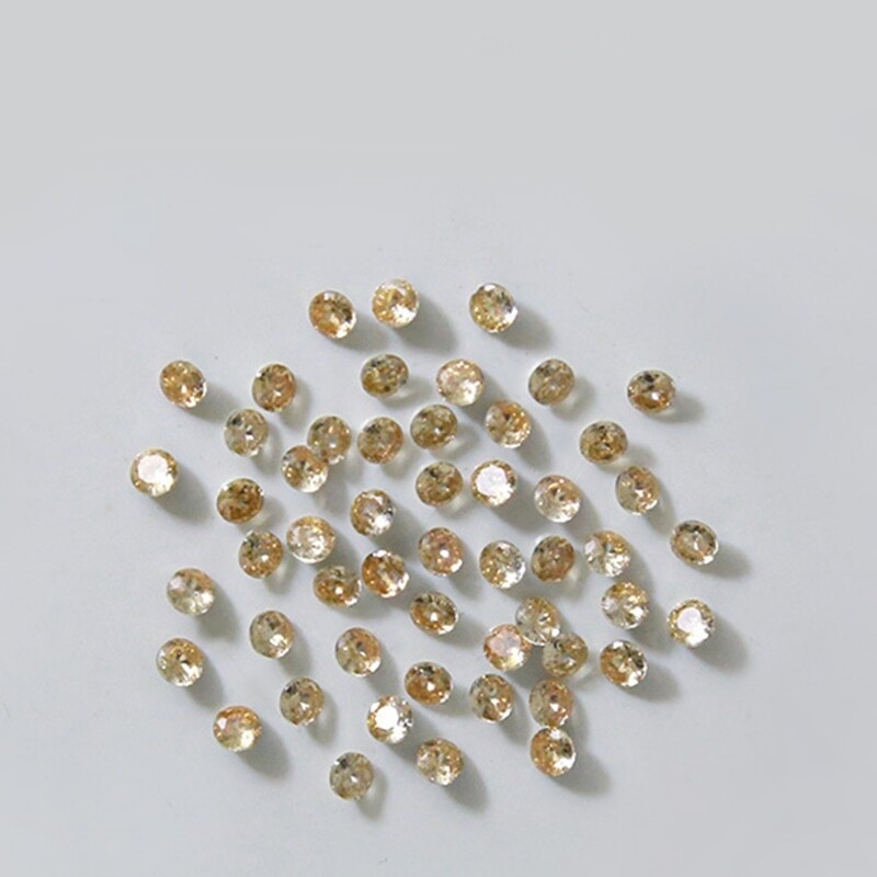 50Pcs Charm Decals Round Crystal Stickers Art Rhinestones