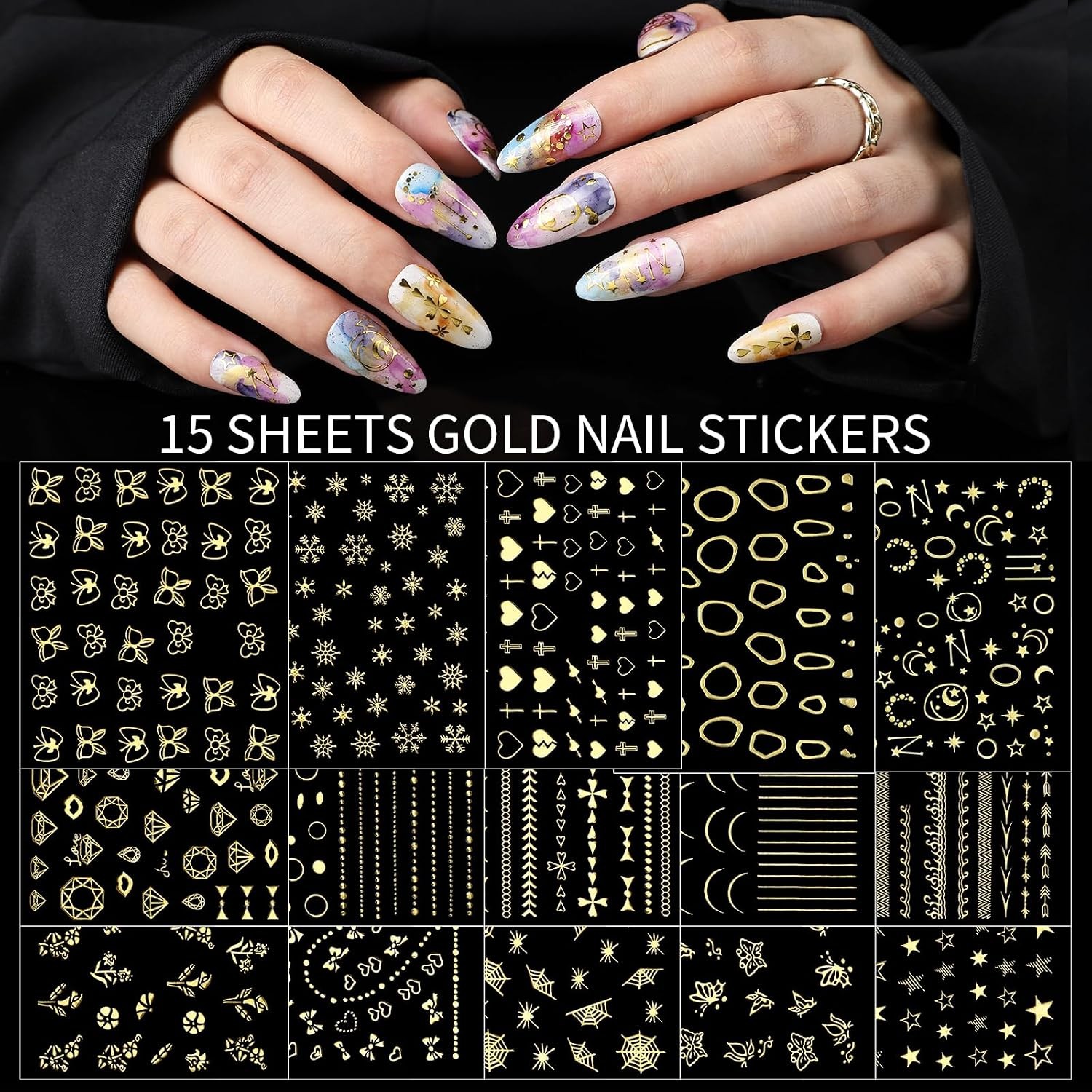 Teenitor Nail Art Kit: Charms, Gems, Stickers, Rhinestones, Pearls