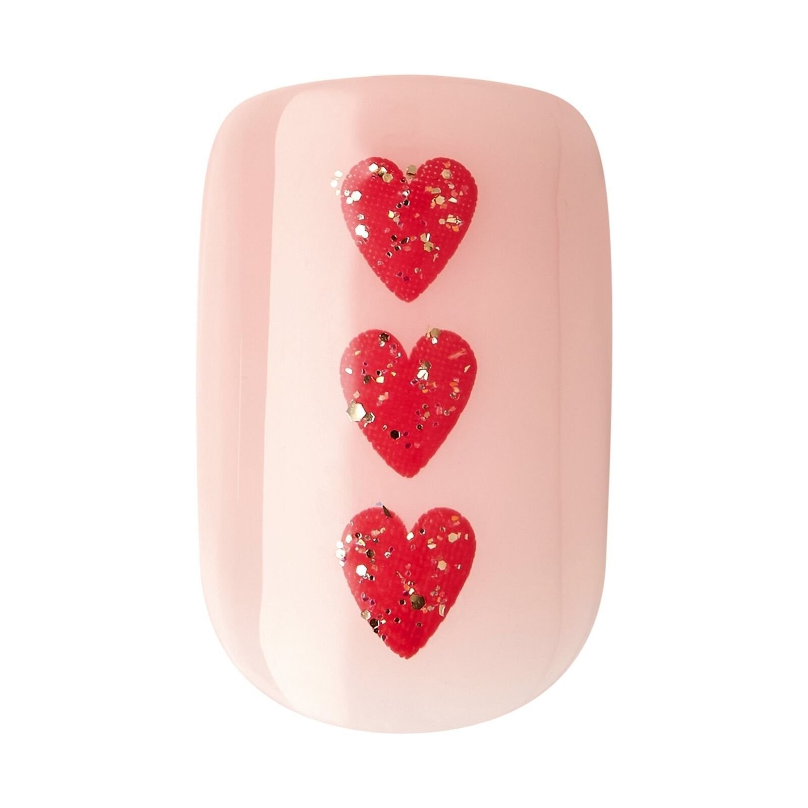 KISS Voguish Fantasy Small Square Glue-On Pride Nails, Nude, 28 pieces
