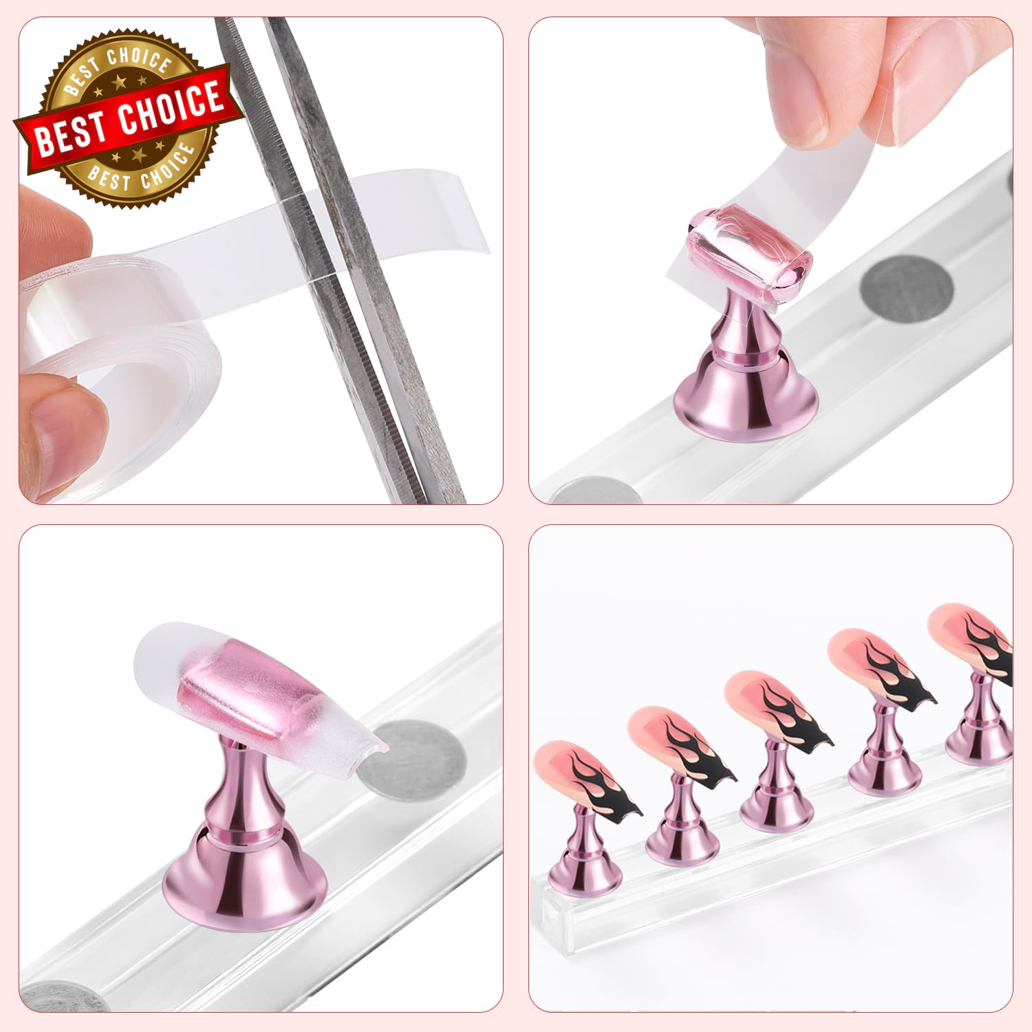 Nail Stand Acrylic Nail Art Display Stand Practice Nail Holder for Painting Nail