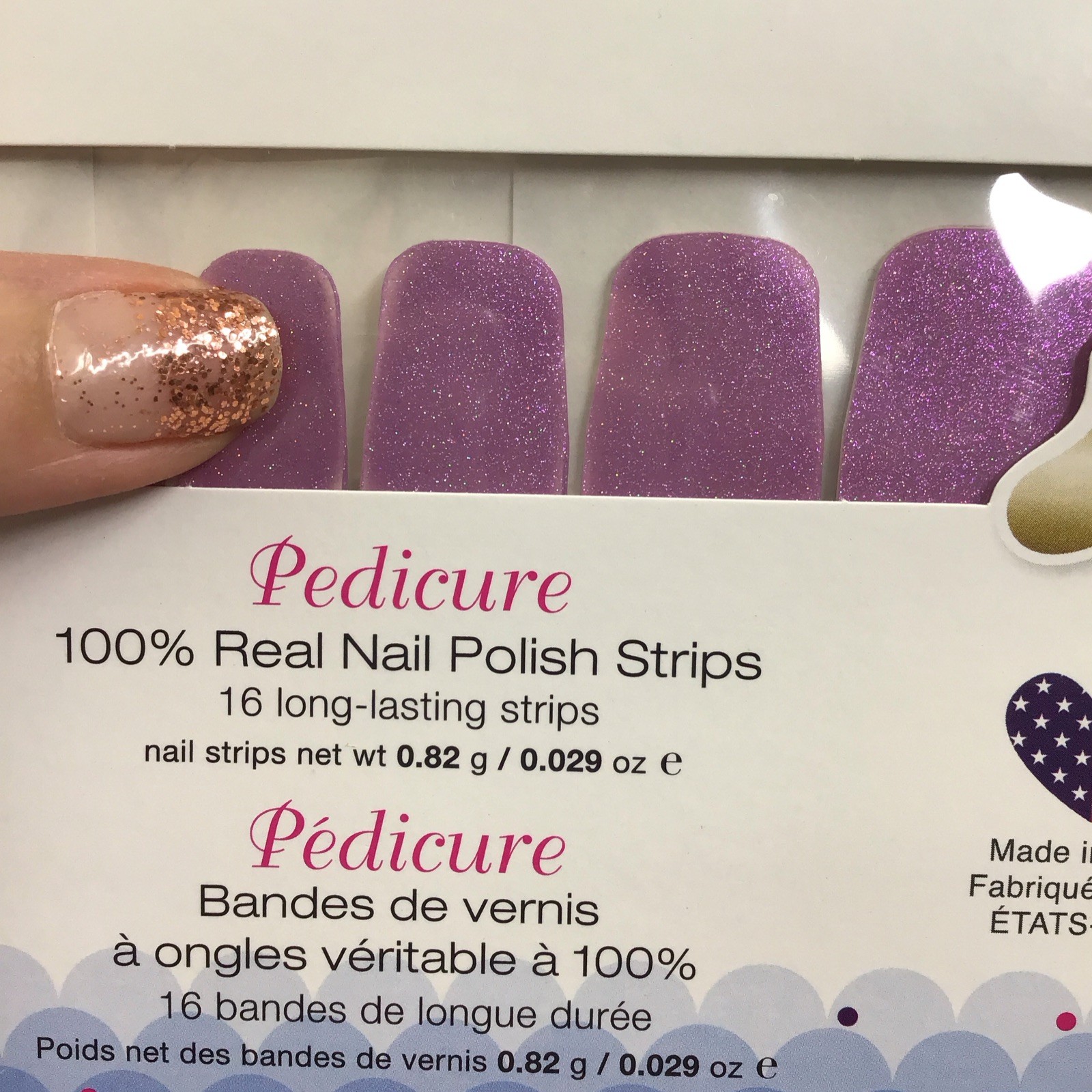 Color Street Pedicure Nail Polish Strips See It To Belize It (Electric Purple)