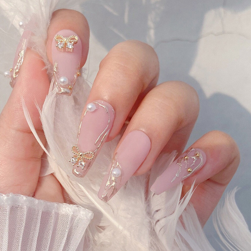 2pcs DIY Heart Butterfly Nail Art Decor Zircon Jewelry 3D Nail Art Rhinestones ⇓