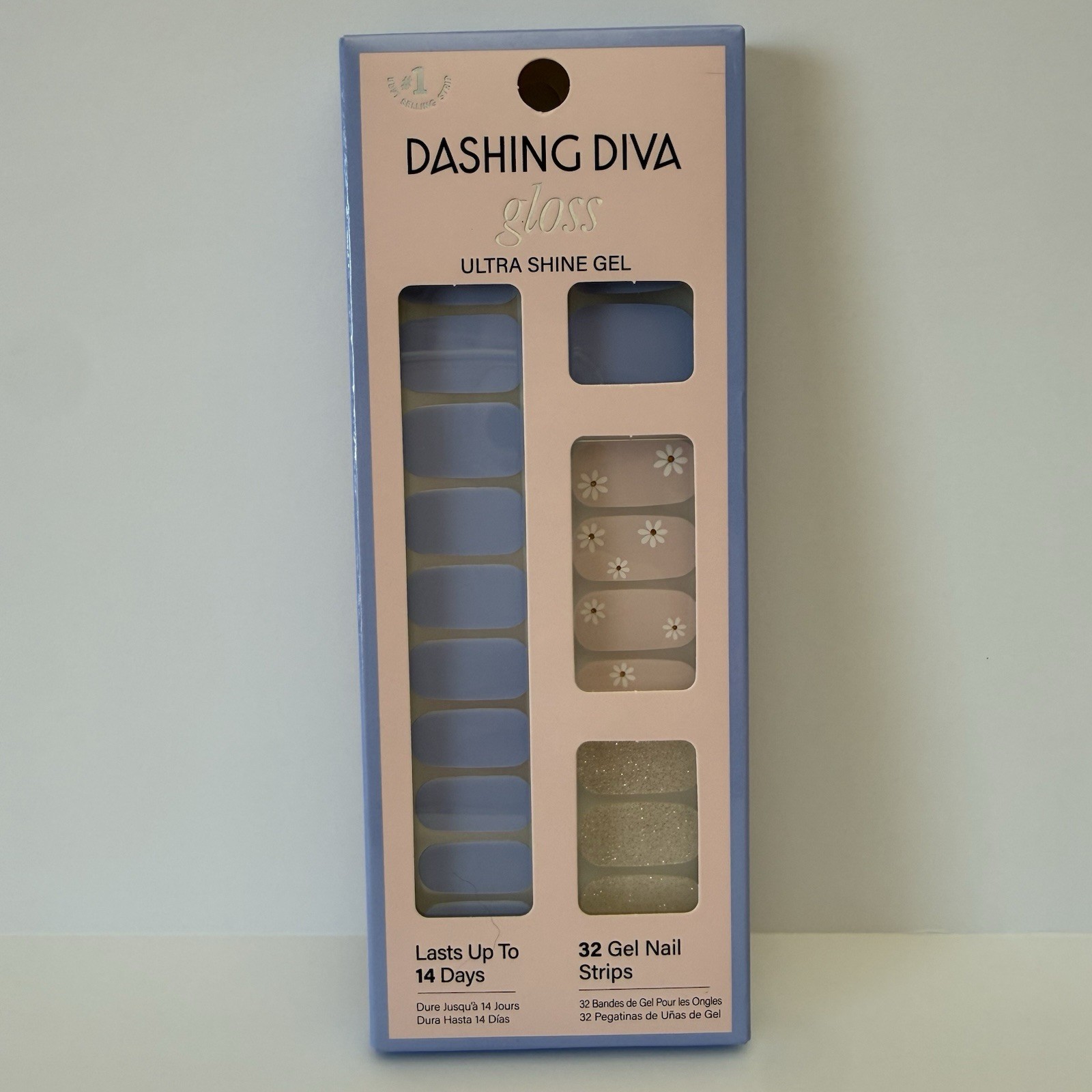Lot of 2 Dashing Diva Gloss Ultra Shine Gel Nail Strips 32 Count Each New Colors
