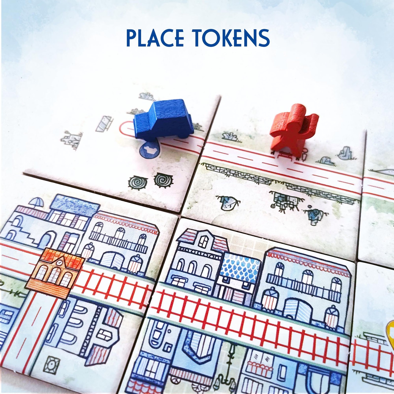 Railroad Tiles Board Game – Network-Building Tile-Laying Game, Family Small