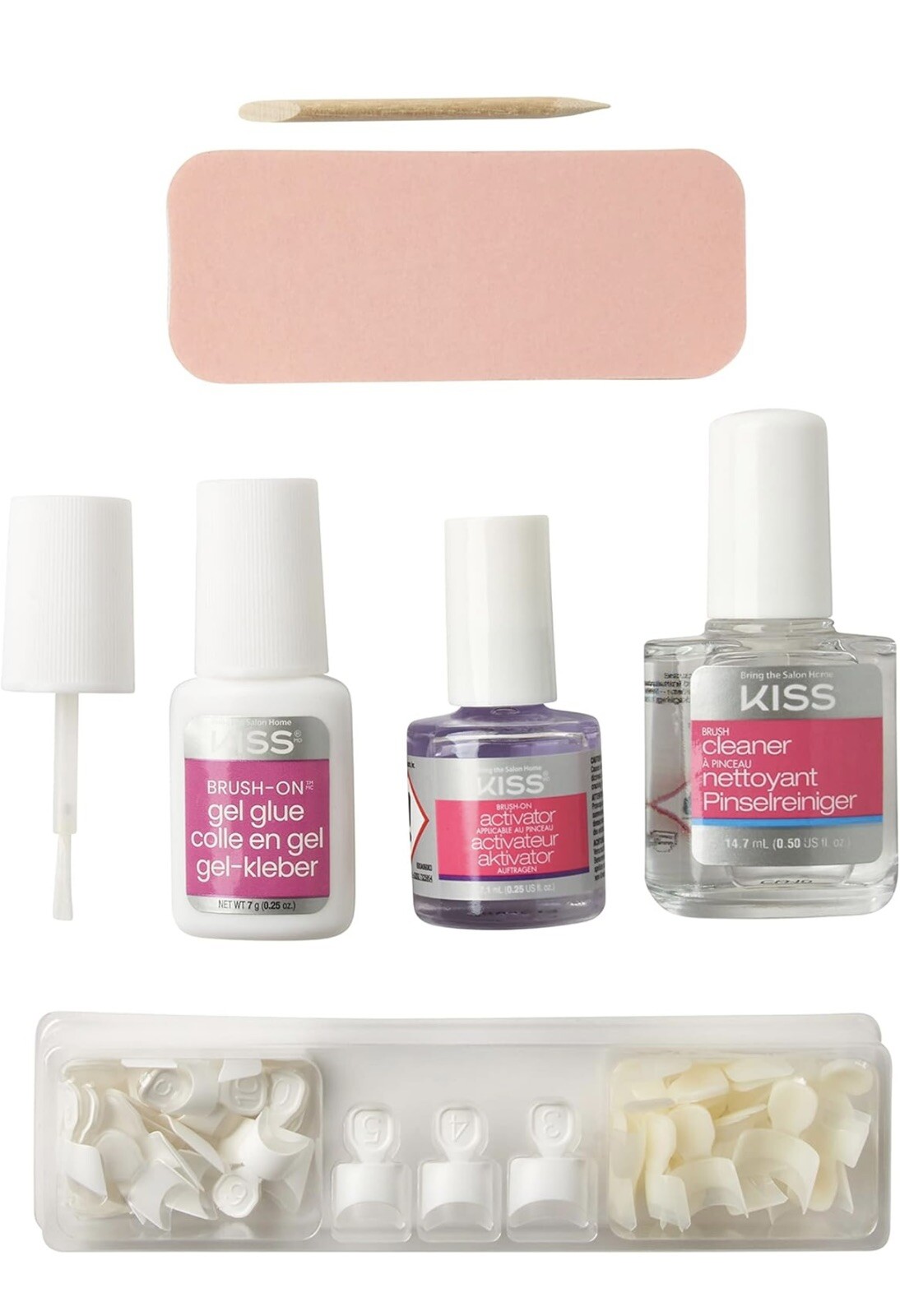 KISS Brush-On Gel Nail Kit Gel – French-Nude French & DIY Color Looks NIB