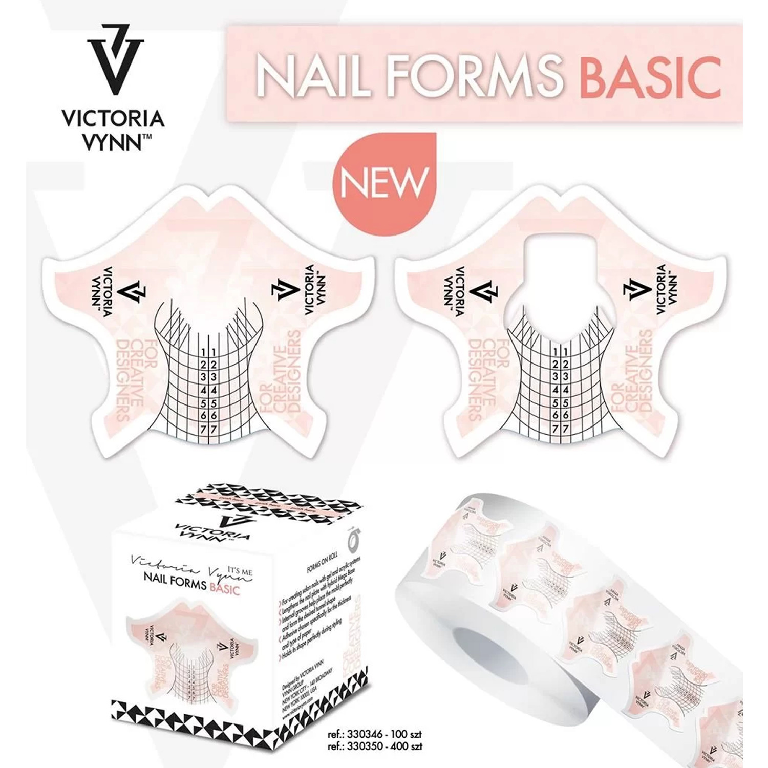 VICTORIA VYNN Nail Forms Sticker Self-adhesive Extension UV/LED Gel Acrylic Tips