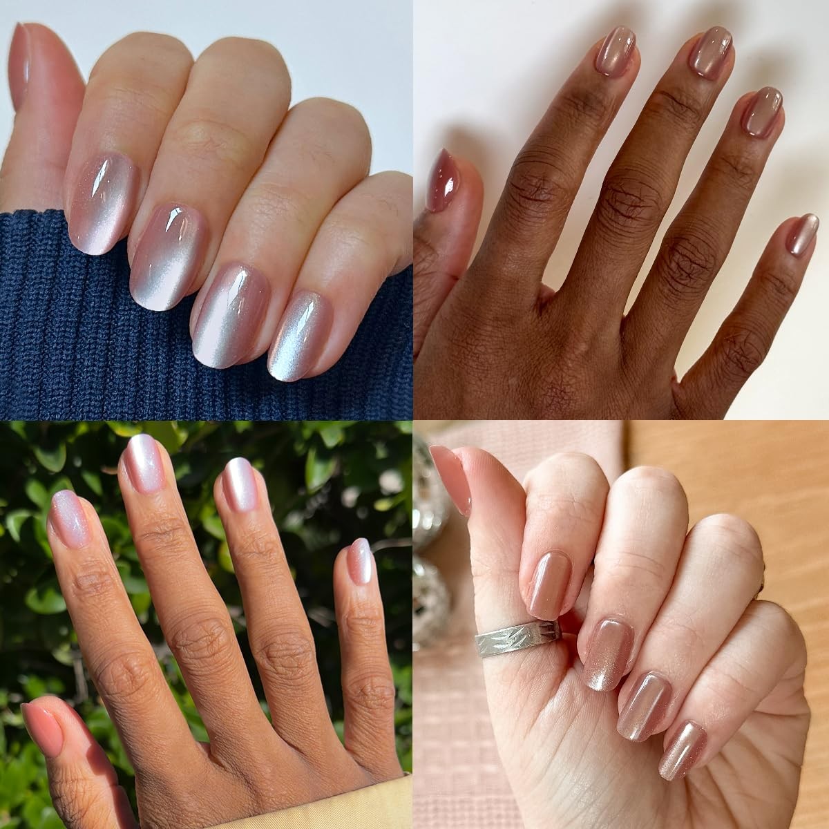 Instant Mani Press-On Nails (Glue) | 42 Fake Nails, 21 Sizes | Non-Toxic, Lon…