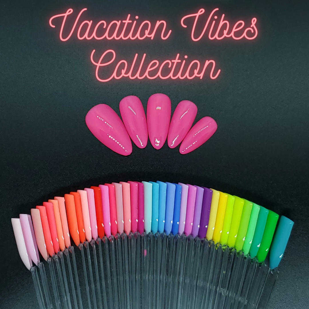 #418 Bright Pink Press On Nails | Handmade | Hard Gel Glue On Nails