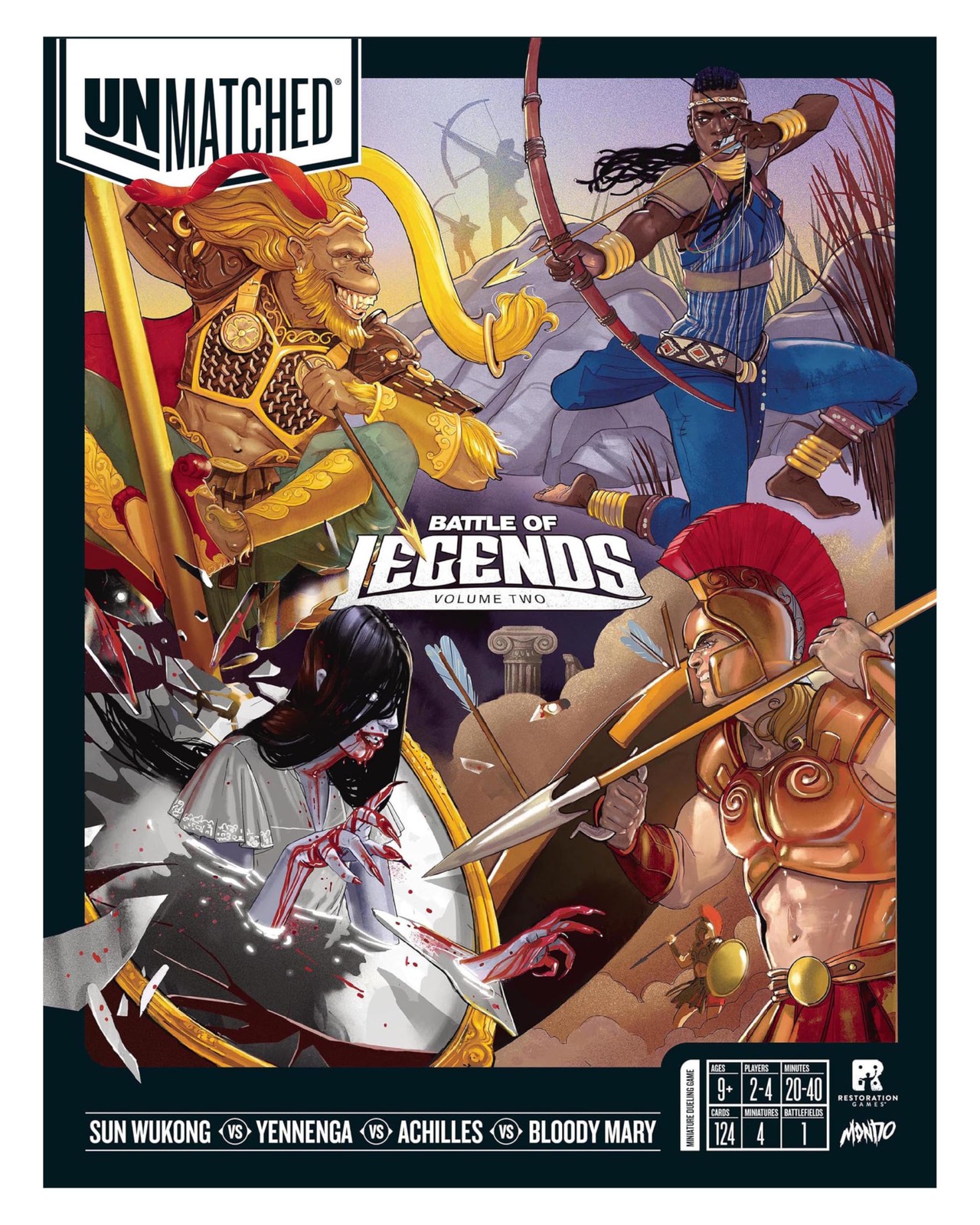 Restoration Games Unmatched Battle of Legends Vol 2 – Medium, Not Applicable