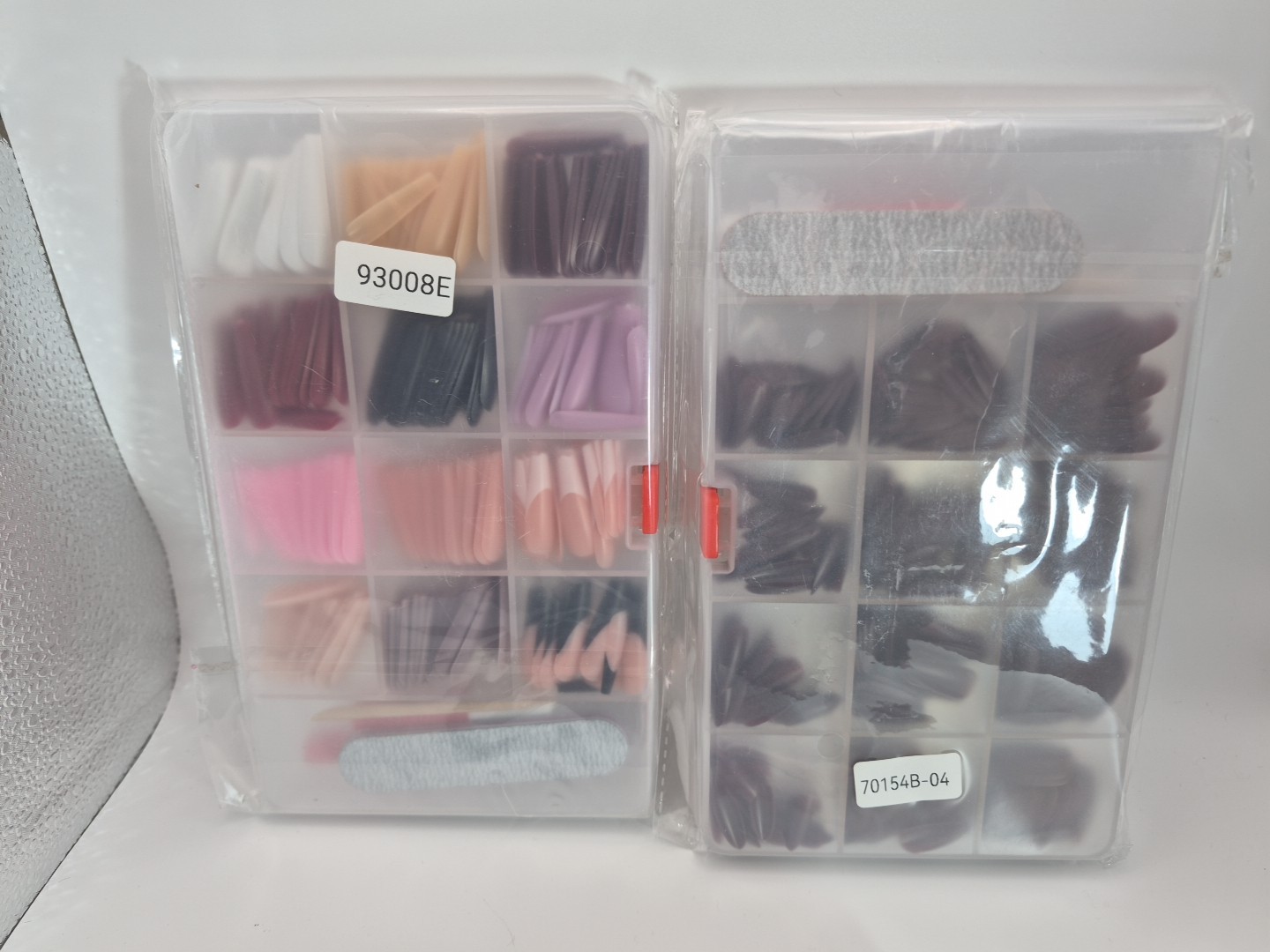 4 Sets Press On Nails Multiple Sizes Colors Glue Adhesive Tabs French Coffin