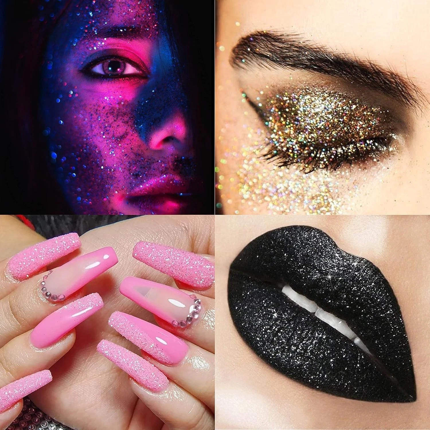 Fine Glitter 45 Colors Set, Holographic Glitter Powder for Tumblers, Arts