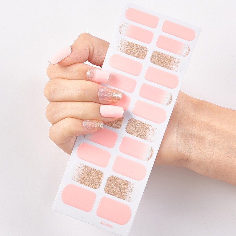 22Tips Nail Art Stickers Self-Adhesive DIY Stylish Nail Wraps Full Cover Sticker
