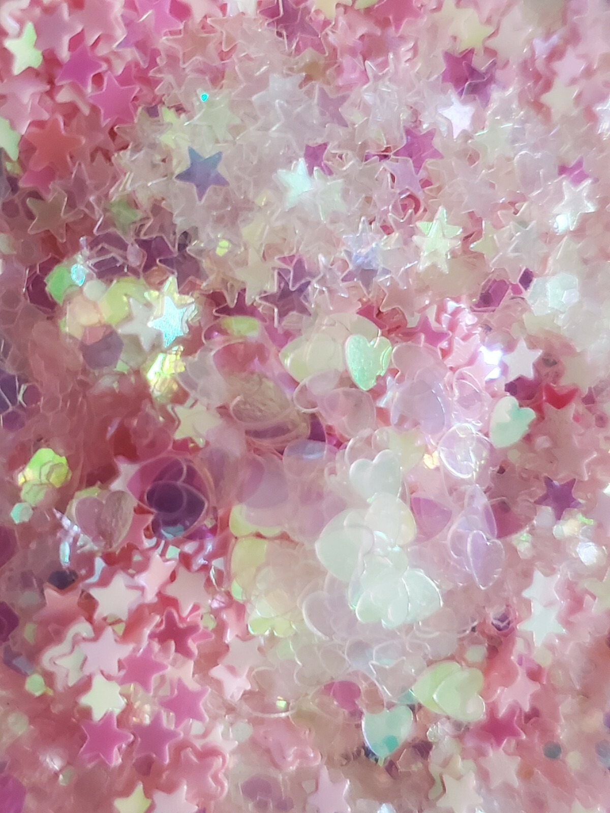 Strawberries & Cream | Iridescent Pink Glitter Mix|Nail Art|Acrylics & Gels