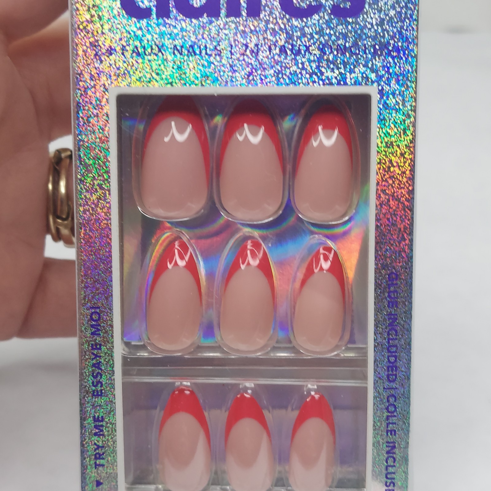 Lot of 6 Claire’s Vegan Press On Nails Sets 24 Faux Nails Each Glue Included New