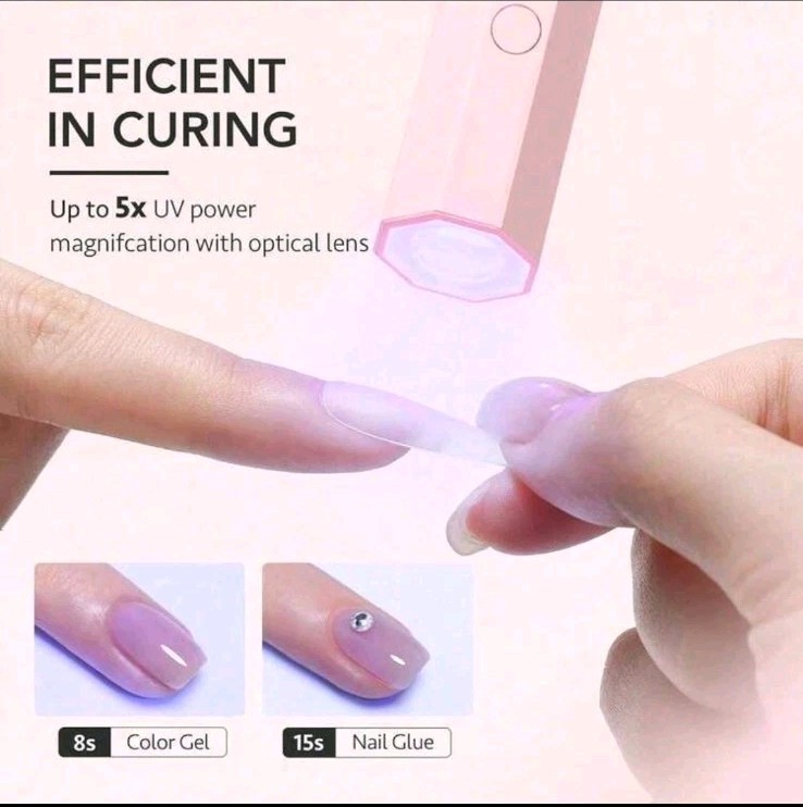 Glonailstickers Finger Nails Uv Light, Nail Stickers Kit with Uv Light