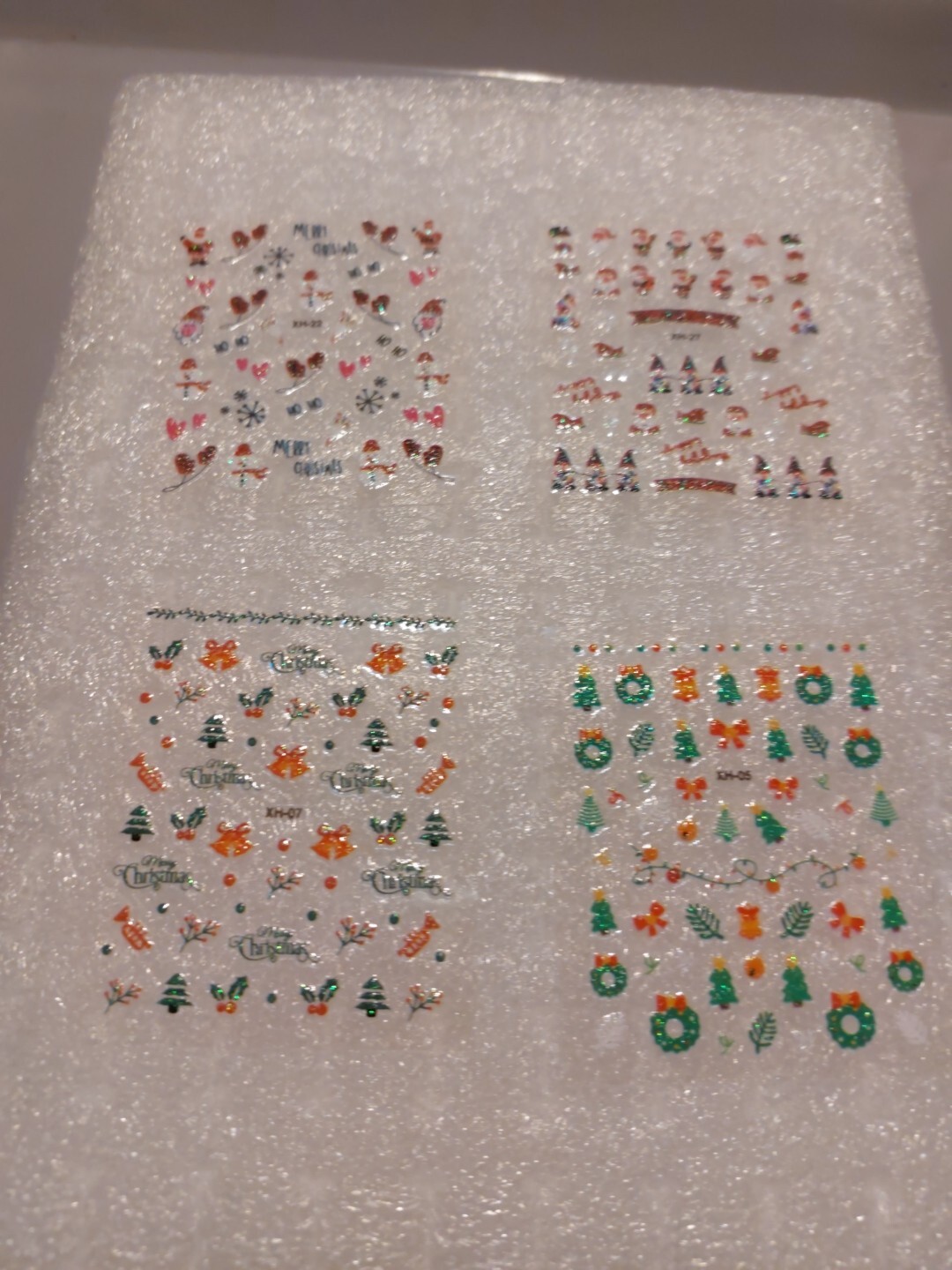 4 X Small Sheets Of Christmas Nail Art Stickers (Dn142) New