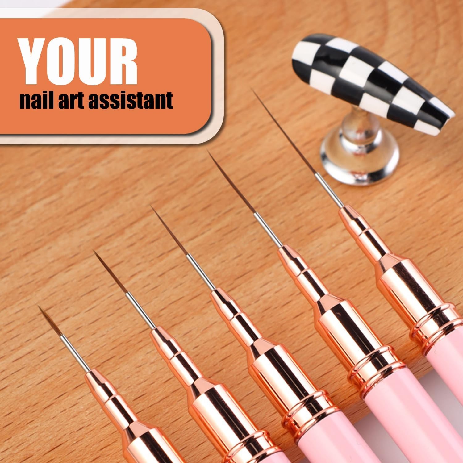 Nail Art Brushes Tools, Liner Brushes for Nails, Nail Spons for Ombre