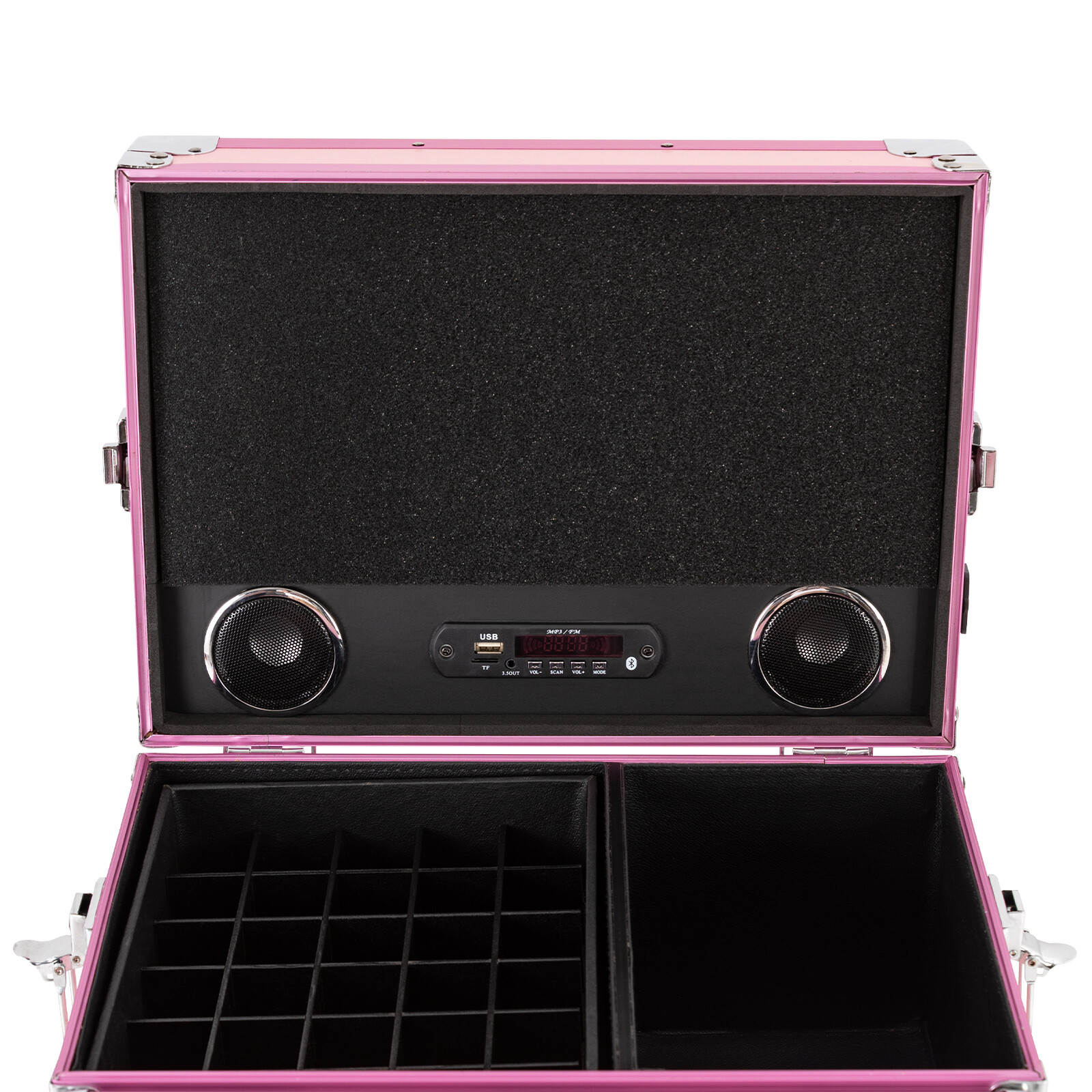 Foldable Manicure Table for Nail Tech, Nail Desk Station Makeup Storage Table