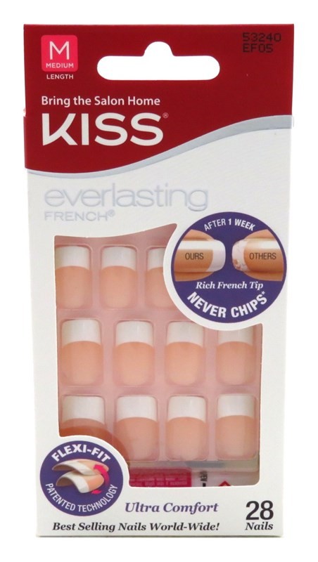 (3 PACK) Kiss Everlasting French 28 Count Medium Flexi-Fit