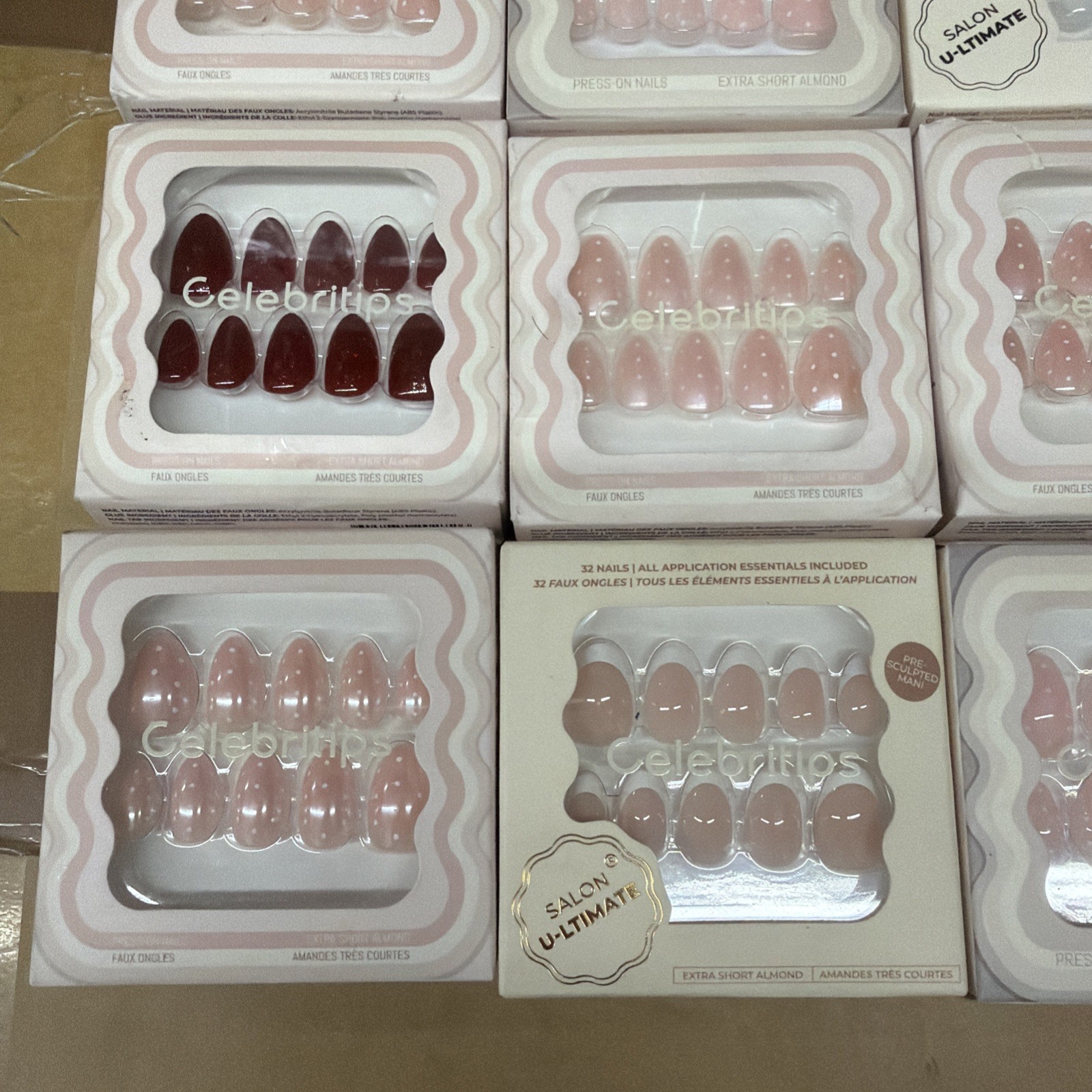 Celebritips Press On Nails Extra Short Almond Set Of 10