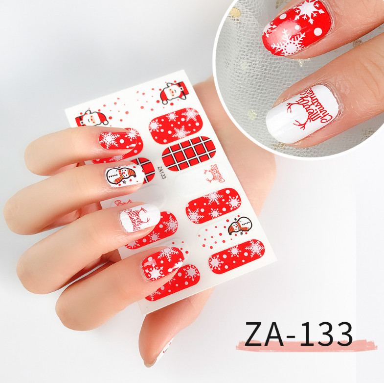 Nail Wraps Christmas Snowflake Santa Stickers Polish Manicure Art Decor DIY NH24