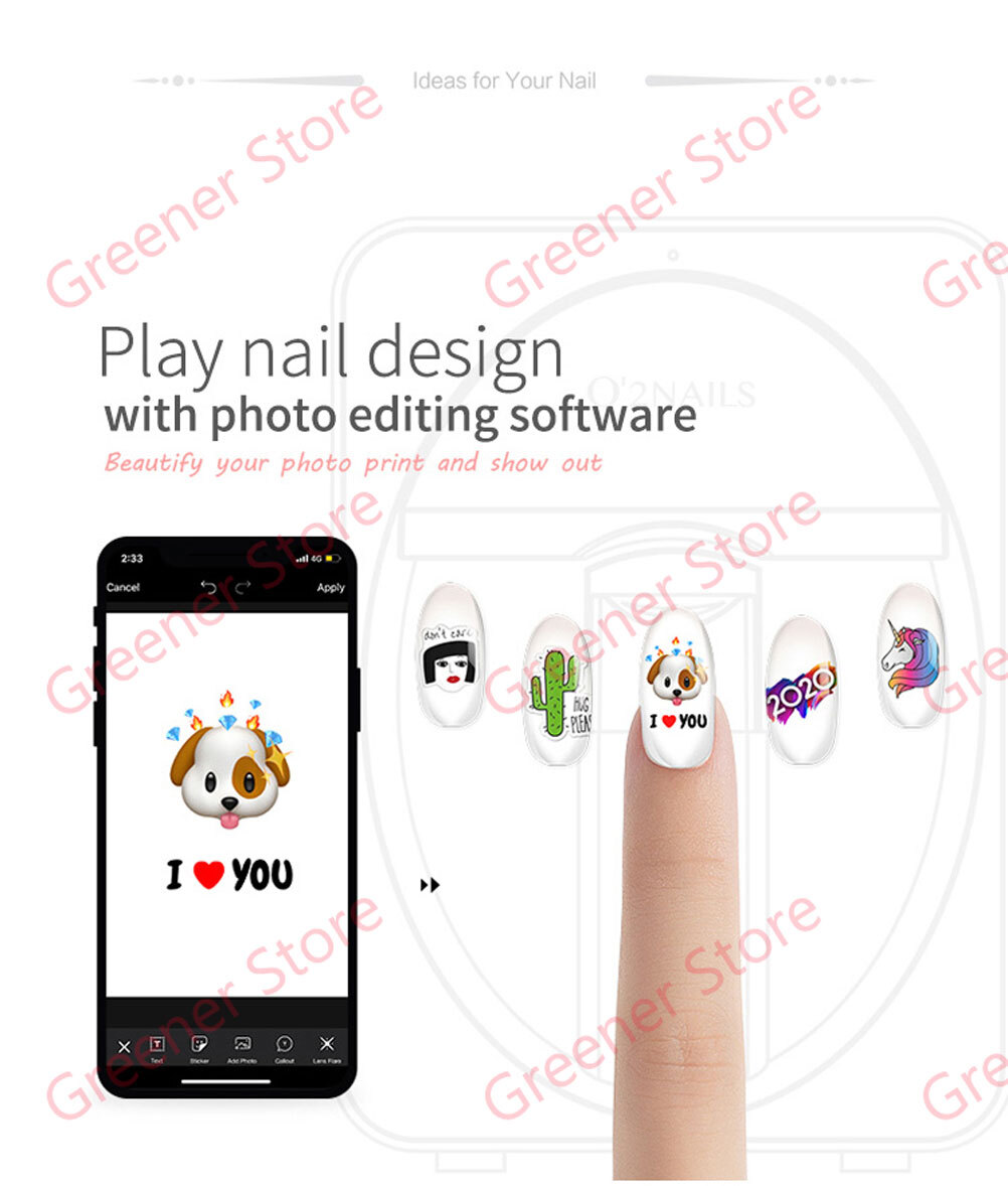 Smart 3D Professional Nail Printer Mobile App Nail Art Machine Salon Home DIY