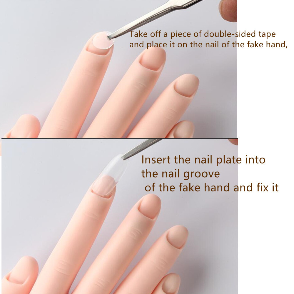 Training Hand Nail Art Flexible Movable Fake Hand Manicure Practice Tools Gifts