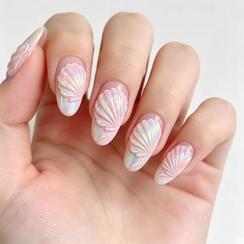 150Pcs Seashell Nail Charms 3D Resin Summer Ocean Seashell Nail Shell