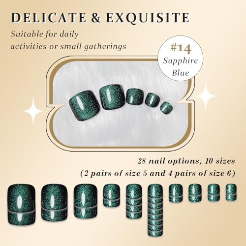 Sapphire Green Cat Eye Press 28 Ounce (Pack of 1) 28Pcs-Cat Eye-Sapphire Green