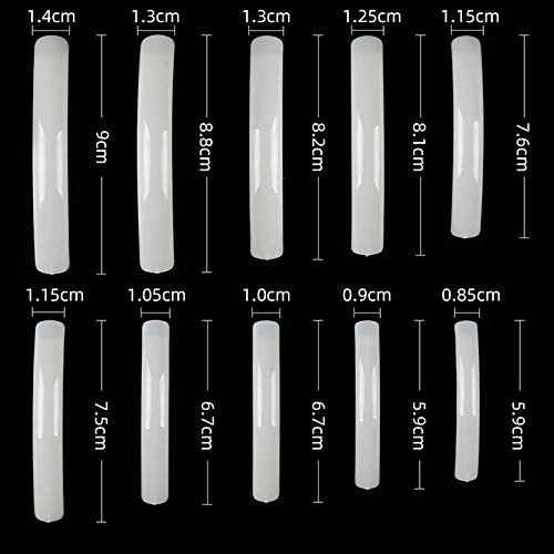 100pcs White/Clear/Natural Extra Long Curve Nail Tip UV Gel French Acrylic